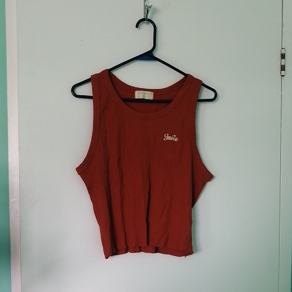 Urban Nation Orange Smile Crop Top